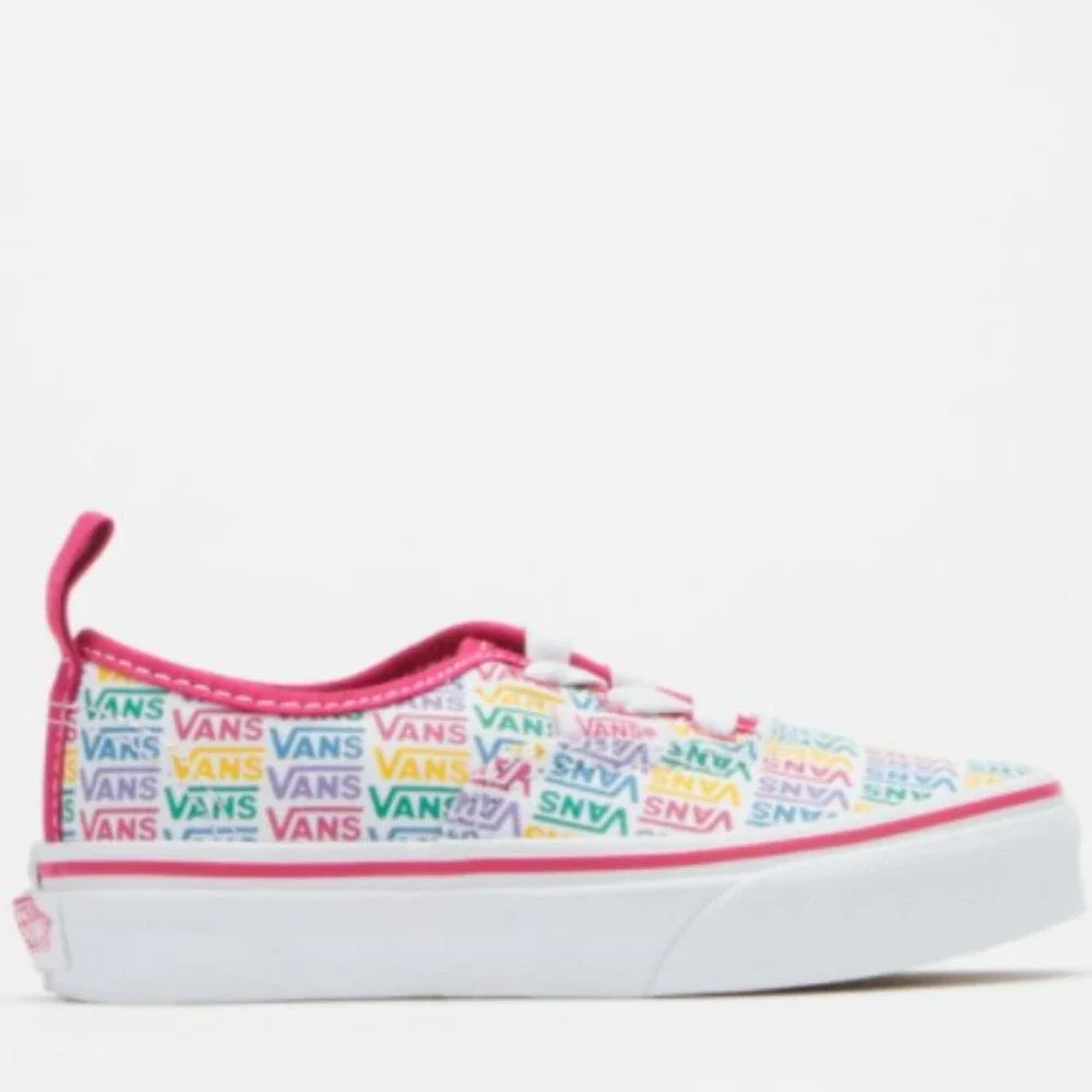 Vans Kids Authentic Elastic Rainbow Sneaker 10.5K - Picture 3 of 12